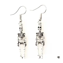 Charme Punk Halloween Vintage Skeleton Skl Baumeln Ohrringe Für Frauen Schmuck Party Geschenke Drop Lieferung Otb6V