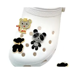 Аксессуары для обуви Аксессуары металл Croc Charms Дизайнер для украшений золотая мода любовь обувь шарм украшения пряжки для вечеринки подарки dro dhqjb