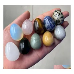 Party Favor Eggshape Crystals Gemstones Chakra Stone Healing Crystal Ncing för samlare Reiki Healers och Yoga Practioner Drop Del Dhcr4