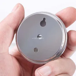 Cigarhygrometerrunda för humidor box skåp silver mini mekanisk precision