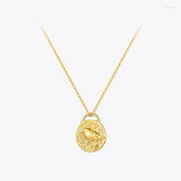 Anhänger Halsketten Vintage Fisch Vogel Halskette Für Frauen Edelstahl Tier Modeschmuck Gold Farbe Collier P3216Pendant Morr22