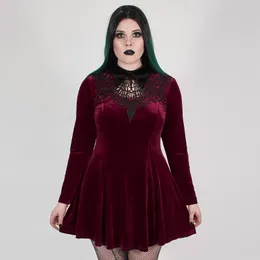 Sukienki swobodne Punkrave damskie gotyckie ciemne nocne winorośle sukienka wspaniała moda pusta linijka