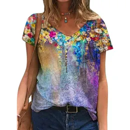 Magliette da donna Top moda donna 5XL T-shirt oversize con grafica floreale Top da donna stampato vintage Goth