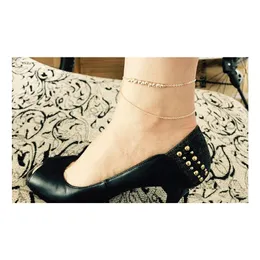 Anklets Kobiety Modka Metalowa moda mtilayer metalowe koraliki seksowne łańcuch kostki lady elegancki minimalistyczny joker foot upuść jubirsdk otsdk