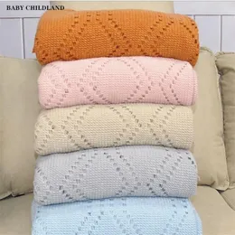 Filtar 152 cm baby filt stickad swaddle wrap mjuk soffa kast med tofs spädbarn spjälsäng sängkläder täcke barnvagn trå