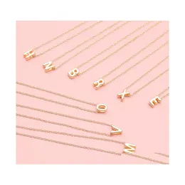 Colares pendentes alfabeto personalizado 26 colar para garotas j￳ias letra de alta qualidade letra de su￩ter as cadeias de su￩ter dhs p242fa grow dell dhhro