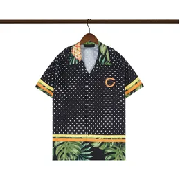 23Ss Männer Frauen lässig Hemden Sommer Tops Hawaii Style Button Revers Strickjacken Kurzarm übergroße Hemdblusen Wellenpunkt