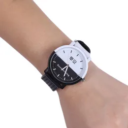 Armbandsur älskare kvarts handleds klockbokstav 'jag är pojke "" jag är tjej "kvinnor tittar på män avslappnad gåva