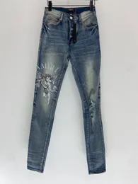 2023 ￥r Ny ankomst MENS ENJESKAP RIPPERade Skinnh￥l Designer Jeans ~ USA: s storlek 28-38 Jeans ~ H￶gkvalitativ Slim Motorcykel Moto Biker Causal Denim Pants Hip Hop Jeans