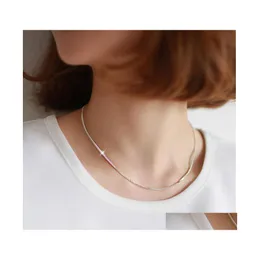 Chokers mode Snake Chain Halsband 925 Sterling Sier Adies Valentine Gift Kvinnor Juvigt släpp leverans smycken hängen otmkl