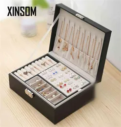 Xinsom Jewelry Organizer Packaging Display Box 여성 저장 고용량 목걸이 귀걸이 반지 고리 팔찌 관회소 210914608317