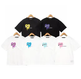 Summer Men's T Shirts T Shirts Palms Palmangel City Designer Limited Inkjet Graffiti List drukujący męski żaglówka dla kobiet krótko-rękawoeved Casual Oversize