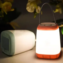 휴대용 랜턴 LED 야간 조명 USB 충전식 캠핑 침대 옆 램프 핸들 밧줄 침실 야외 거실 파티 야외