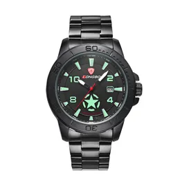2020 Longbo Luxury Men Army Army Star Sports Canvas Кожаные Quartz Watches for Men Leisure Clock Simple Watch Orologi Da Uomo 80217288E