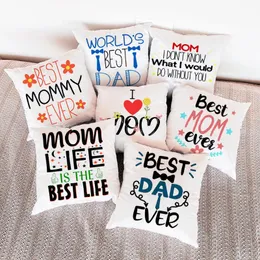 Pillow /Decorative Mom Life Is The Dad Ever Cover Case Pillowcases Home Sofa Bed Decorative Polyester Throw Pillows CoussinCu