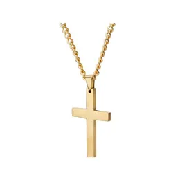 Anhänger Halsketten Religiöses Herrenkreuz für Männer Edelstahl Kruzifix Gold Silber Schwarz Ketten Modeschmuck Geschenk Drop Lieferung PE Ot0Zy