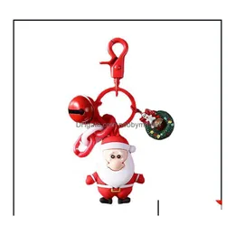 Portachiavi Gioielli Natale Cartone animato Babbo Natale Elk Portachiavi con piccola campana Regalo per bambini Drop Delivery 2021 B8Rt0 Dhghv