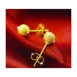 Orecchino Indietro Cielo Talento Bao 10Mm Moda Donna Gioielli Naturali 24K Oro Gf Matrimonio Etiope Orecchini Rotondi Per Neonate C3 D Dhh9N