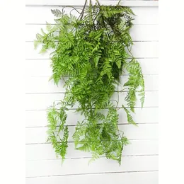 Flores decorativas grinaldas de 94 cm de simulação persa folhas persas manchas de parede de vime plantas folhas falsas decoração em casa plástico verde wa