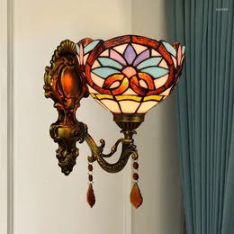 Wall Lamp Europe Type Restoring Ancient Ways American Pastoral Love Crystal Bedside Corridor The Mediterranean