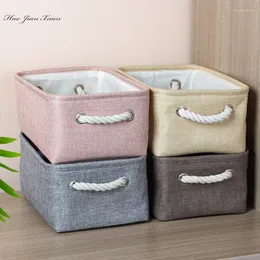 Storage Boxes Cotton Linen Folding Baskets Kids Toys Organizer Clothes And Sundries Box Cabinet Bag Laundry Basket