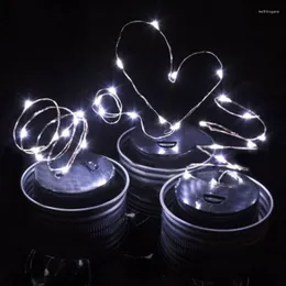 Decorações de Natal 10 LED jarra solar pálpebras de festas de casamento de aniversário noite