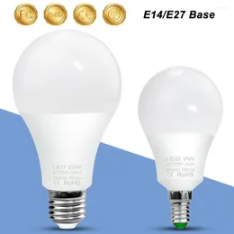 Ampoule LED -glödlampa E27 Ljus E14 Lamp Spotlight 240V Chandelier 3W 6W 9W 12W 15W 18W 20W Candel Home Power lampor