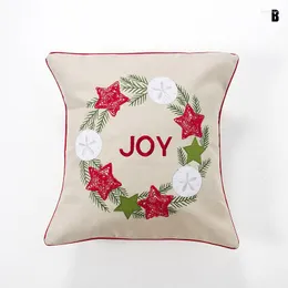 Christmas Decorations Soft Cotton Linen Cushion Cover Decorative For Sofa Bedroom Chair Car Seat XJS789