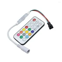 Denetleyiciler 5-24V 21-KEY RF Denetleyici Sihirli RGB LED WS2812B WS2811 Şeridi için Uzaktan Kumanda Mini SMD ile