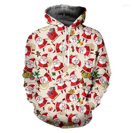 Men's Hoodies IFPD EU Size Sweatshirts Gingerbread Personality Plus Christmas 3D Print Santa Claus Xmas Party Pullover