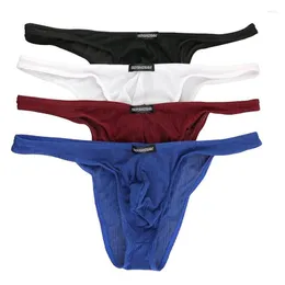 Underpants 4PCS/Lot Sexy Men Underwear Gay Jockstrap Male Slip Homme Panties Mens Briefs Shorts Penis Pouch Breathable Mini