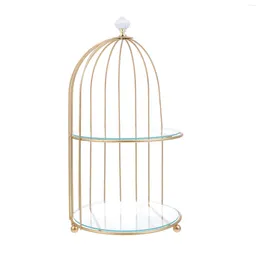 Bakningsverktyg Stand Cake Cupcake Display Tray Dessert Wedding Gold Cage Bird Stands Servering Holderorganizer Table Birdcage Metal Tower Plate