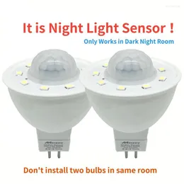 Motion Light Sensor LED Bulb 3.5W Equivalent 50W 500lm Day White 6000K For Stairs Garage Corridor Walkway Hallway 2Pack