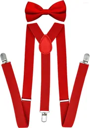 Ties papite bretelle di trileci per uomini con set di bowtie - ragazzi donne adulti regolabili elastico in stile sostensione