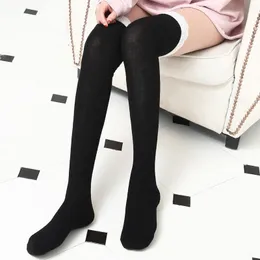 Damen-Socken, Strümpfe, warm, Oberschenkel hoch über dem Knie, lang, gestrickt, mit Schnürung, Medien, sexy Spleiß