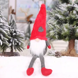 Рождественские украшения Merry Chritsmas Plush Gnome Doll Dornments Шведский Санта с красной шляпой скандинавской фигурки.