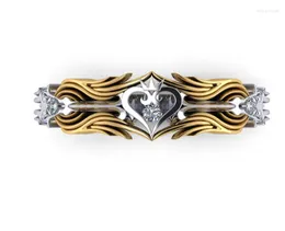 Pierścionki ślubne Hainon luksusowy pierścionek koronny dla kobiet romantyczne oświadczenie zaręczynowe serce moda świąteczna biżuteria