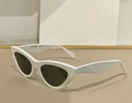 Weiß-graue Cat-Eye-Acetat-Sonnenbrille für Damen, Sonnenschutz, Designer-Sonnenbrille, Gafas de Sol, UV400-Schutzbrille mit Box