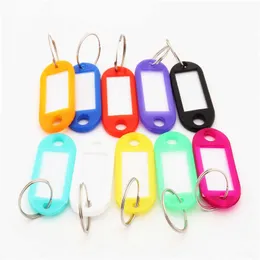 고품질 367 컬러 플라스틱 키 카드 배지 키 홀더 체인 주최자 수하물 ID 라벨 반지 이름 카드