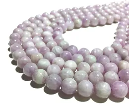 Perline Pietra preziosa naturale Kunzite Distanziatore allentato per creazione di gioielli Accessori per collane bracciale fai da te 8 mm Prezzo di fabbrica