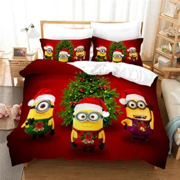 Sängkläder sätter god jul täcke omslag år present Santa Claus Bedroom Set Us Califing Home Textile 240x220 Drop
