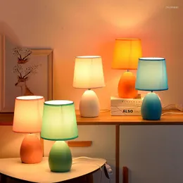 طاولة مصابيح Nordic INS الحد الأدنى غرفة نوم سرير بجوار Lamparas de Mesa Para El Dormitorio Home Home Decorative Small Lamp