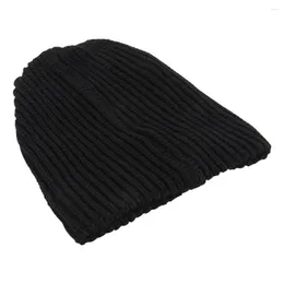 Christmas Decorations Casual Chic Men's Loose Beanie Black Hat Caps Winter Women Skullies Warmth Knitted Beanies Solid Color Oversized 2023