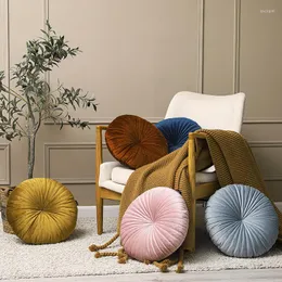 Pillow 2023 Nordic Style Velvet Pumpkin Bedroom Futon Sofa Pad Car Fart Home Decoration Floor Mat Accessories