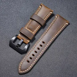 24 mm 26mm Watch Band Mens Ratina Vintage Cow Leather Strap Panner Watch Strap New Designer Wristwatch com fivela pré-V
