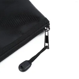 Storage Bags Files Document Bag Passport Tickets Safety Protection Waterproof Organiser Zipped Travel Black Wallet Fireproof