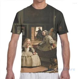 Męskie koszulki Las Meninas Diego Velazquez Men T-shirt Kobiety na całej druku moda dziewczyna koszulka chłopiec topy tee krótkie rękawy tshirty