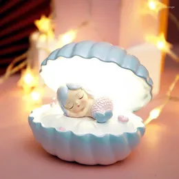 Luzes noturnas infantil fofas crianças luz crianças estrela star shell fada ambiente ornamentos finos presentes personalizados kawaii quarto decoração