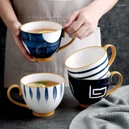 Koppar fat stora ölmuggar vatten dricker kreativa keramiska kaffekopp porslin te juice frukost mjölk mugg present grossist