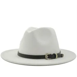 Wide Brim Hats Felt Fedora Man Womaen's Hat Send Parents Panama European American Style Chapeau Imitate Male Wholesale